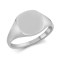 JN Jewellery 925 Silver Cushion Shape Signet Ring