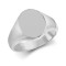 JN Jewellery 925 Silver Oval Polished Signet Ring
