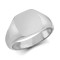 JN Jewellery 925 Silver Cushion Shape Signet Ring