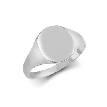 JN Jewellery 925 Silver Oval Polished Female/ Child Signet Ring