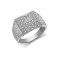 JN Jewellery 925 Silver CZ Set Pyramid Ring