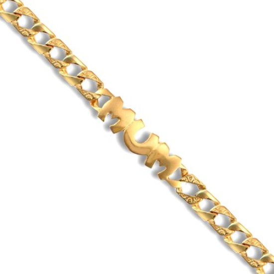 9ct Gold Curb MUM Bracelet