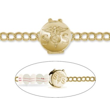9ct Yellow Gold Sos Bracelet