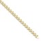9ct Gold Cast Polished Diamond Shape Curb Bracelet