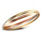 9ct 3 Colour Gold Russian Wedding Bangle