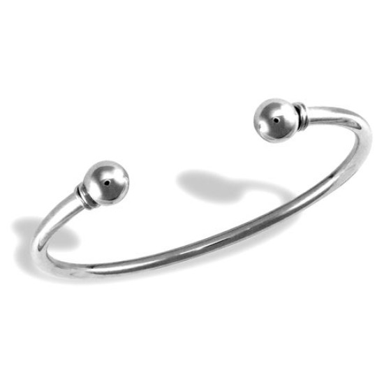 9ct White Gold Torque Bangle