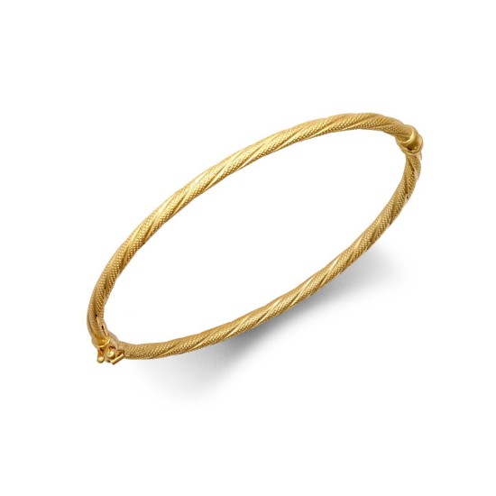9ct Yellow Gold Mesh Twist Bangle
