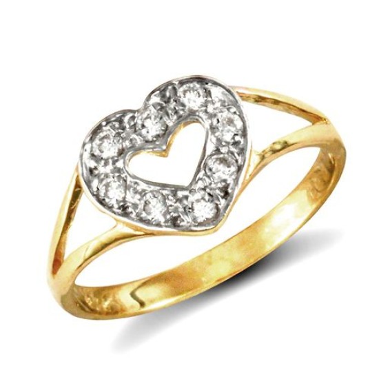 9ct Yellow Gold Cubic Zirconia Childrens Ring