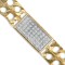 9ct Gold Polished Cast CZ Double Curb Bracelet