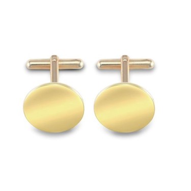 9ct Yellow Gold Round Cufflinks