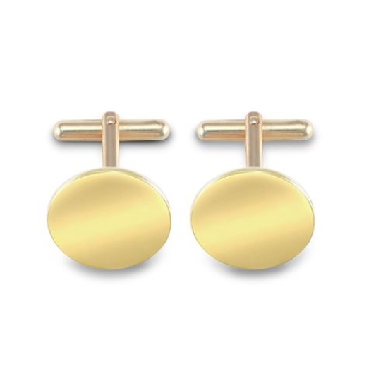 9ct Yellow Gold Round Cufflinks