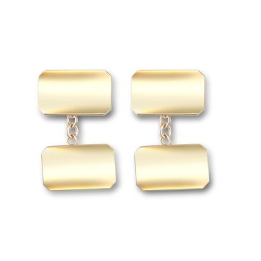 9ct Yellow Gold Cufflinks Oblong