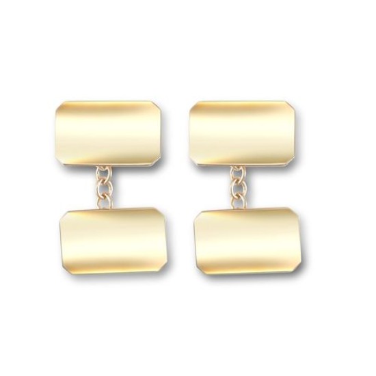 9ct Yellow Gold Cufflinks Oblong