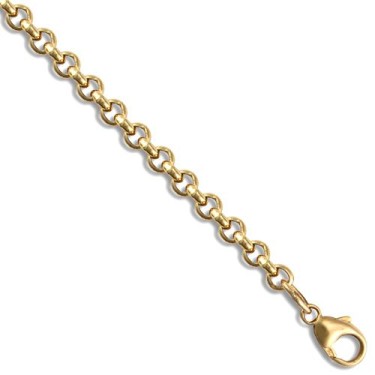 9ct Yellow Gold Round Belcher 4.3mm Gauge Chain