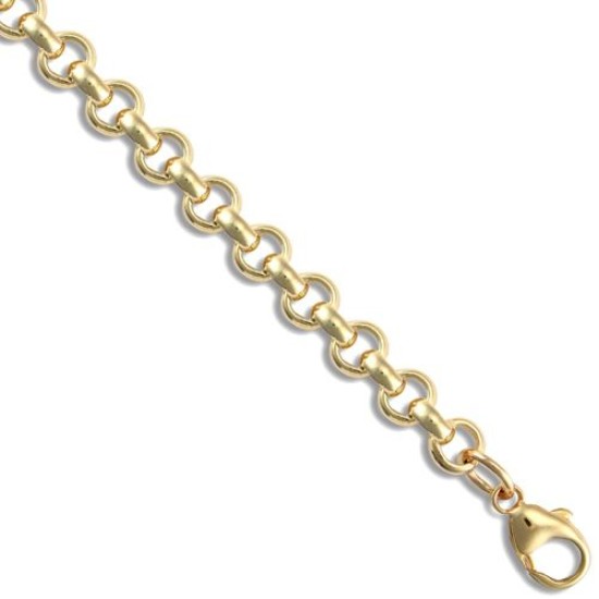 9ct Yellow Gold Round Belcher 4.8mm Gauge Chain