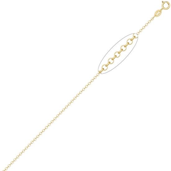 JN Jewellery 9ct Yellow Gold Round Belcher 1.95mm Gauge Pendant Chain
