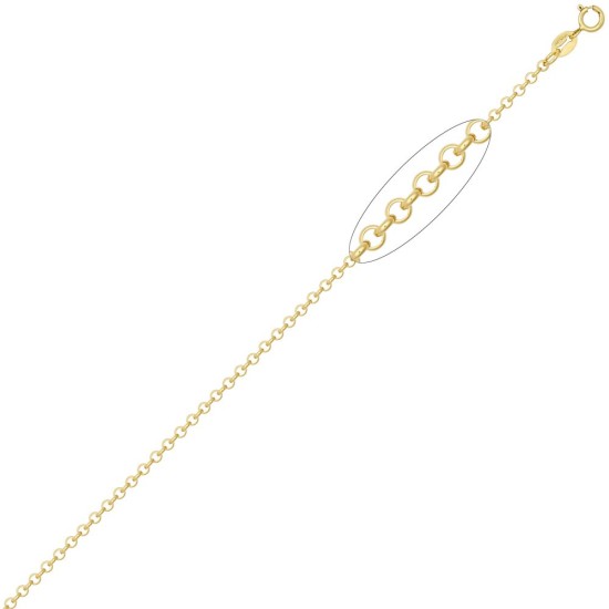 JN Jewellery 9ct Yellow Gold Round Belcher 2.25mm Gauge Pendant Chain