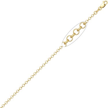 JN Jewellery 9ct Yellow Gold Round Belcher 2.6mm Gauge Pendant Chain