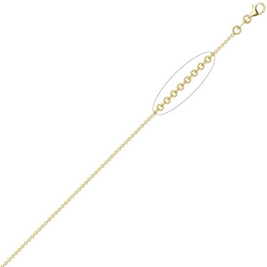 JN Jewellery 9ct Yellow Gold Rolo Chain 1.5mm Gauge Pendant Chain