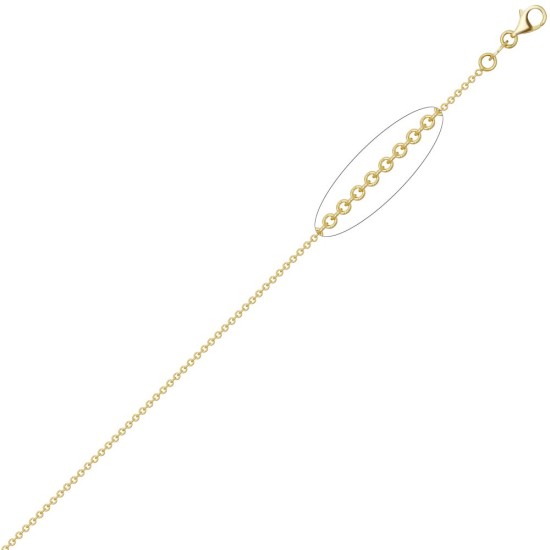 JN Jewellery 9ct Yellow Gold Rolo Chain 1.5mm Gauge Pendant Chain