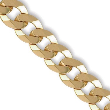 9ct Yellow Gold Flat Curb 9.2mm Gauge Bracelet