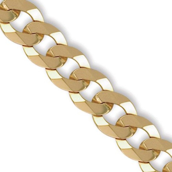 9ct Yellow Gold Flat Curb 9.2mm Gauge Bracelet