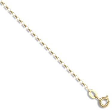 JN Jewellery 9ct Yellow Gold Diamond Cut Belcher 1.6mm Gauge Pendant Chain