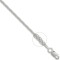 9ct White Gold Diamond Cut Spiga 1.2mm Gauge Pendant Chain