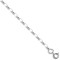 9ct White Gold Diamond Cut Belcher 2.3mm Gauge Pendant Chain