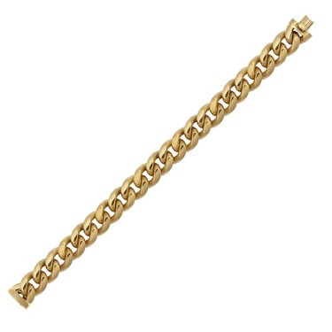 JN Jewellery 9ct Yellow Gold Cuban Bracelet 12mm Gauge