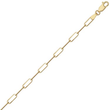 9ct Yellow Gold Paperclip 3.0mm Gauge Chain