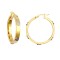 9ct Yellow & White Gold 4mm Hoop Earring