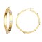 9ct Yellow & White Gold 4mm Hoop Earring