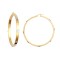 9ct Yellow & White Gold 4mm Hoop Earring