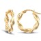 9ct Yellow Gold Barked Twist Earrings