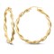 9ct Yellow Gold Barked Twist Earrings