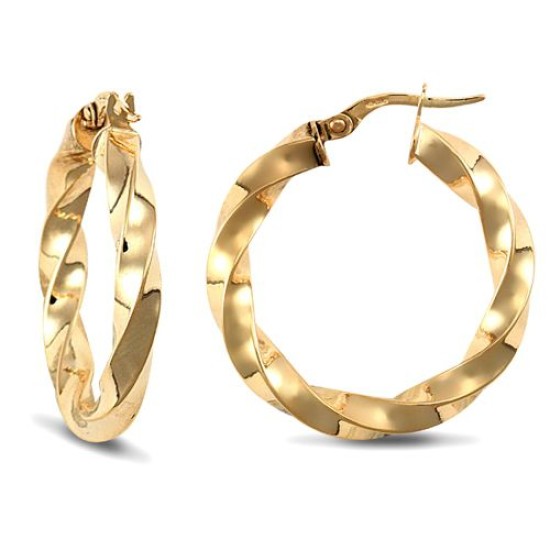 9ct Yellow Gold Twist Earrings