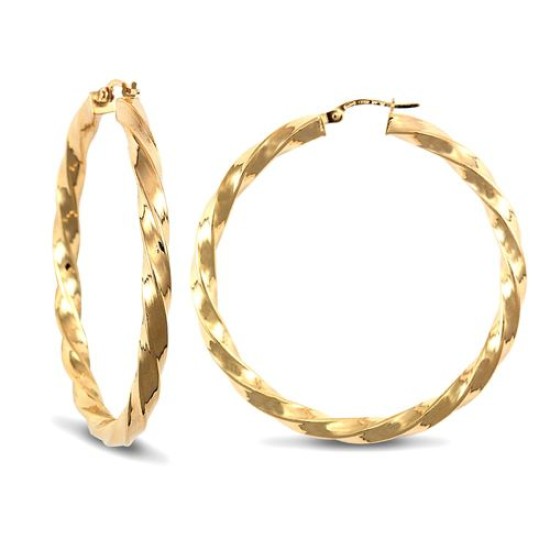 9ct Yellow Gold Twist Earrings