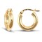 9ct Yellow Gold Hoop Earrings - 3mm Tube