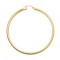 9ct yellow gold 3mm polished round-tube creole hoops.