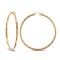 9ct Yellow Gold Twist Hoop Earrings - 3mm Tube