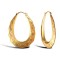 9ct Yellow Gold Oval Diamond Cut Earrings