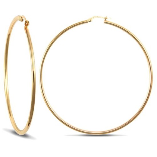 9ct Yellow Gold Polished Hoop Earrings