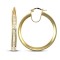 9ct Yellow Gold Channel Set Hoop Earrings