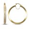 9ct Yellow Gold Channel Set Hoop Earrings