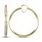 9ct Yellow Gold Channel Set Hoop Earrings