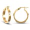 9ct Yellow & White Gold 3mm Hoop Earring