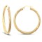 9ct Yellow Gold Frosted Hoop Earrings