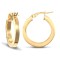 9ct Yellow Gold Square Hoop Earrings