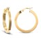 9ct Yellow Gold Square Hoop Earrings